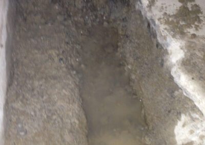 puddle in basement shown