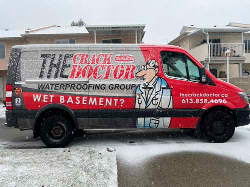 concrete crack repair van ready to service Ontario and BC