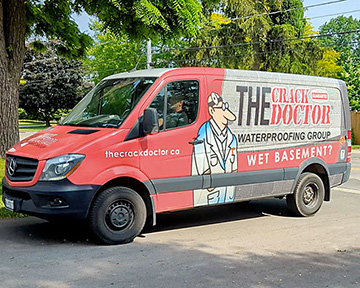 concrete crack repair van ready to service Ontario and BC